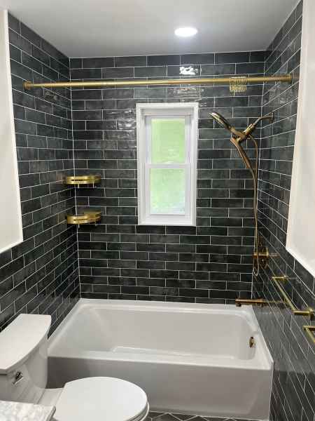 remodel to black bathroom